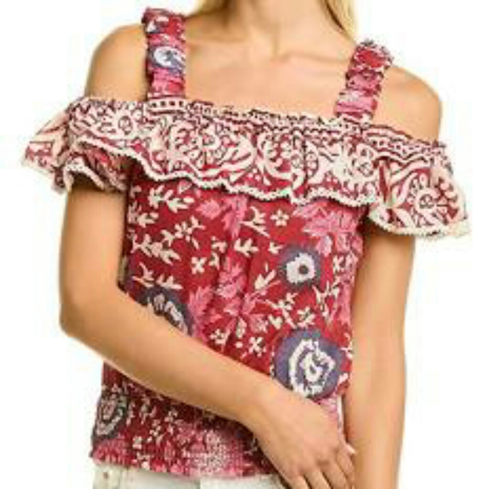 Jennifer & Grace Red/Pink Ruffle Tank